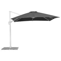 Pendelschirm 'Rhodos Twist Bianco', Ca. 300 X 300 Cm -Gartentopf Geschäft 3910503195 Sonnenschirm Rhodos Twist Bianco anthrazit 1 90635