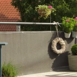 Balkonbespannung, Titangrau -Gartentopf Geschäft 3910901485 Balkonbespannung titangrau L300cm H90cm 2 62094