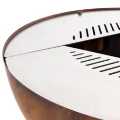 Edelstahl-Feuerstelle 'TRIA', Rost, 100 X 55 X 100 Cm -Gartentopf Geschäft 3920100752 Feuerstelle TRIA rost ca100x55x100cm 8 125233