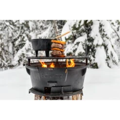 Feuergrill Petromax TG3, Schwarz, Gusseisen, Ca. Ø 45 X H 21 Cm -Gartentopf Geschäft 3920100765 petromax feuergrill 1 121060