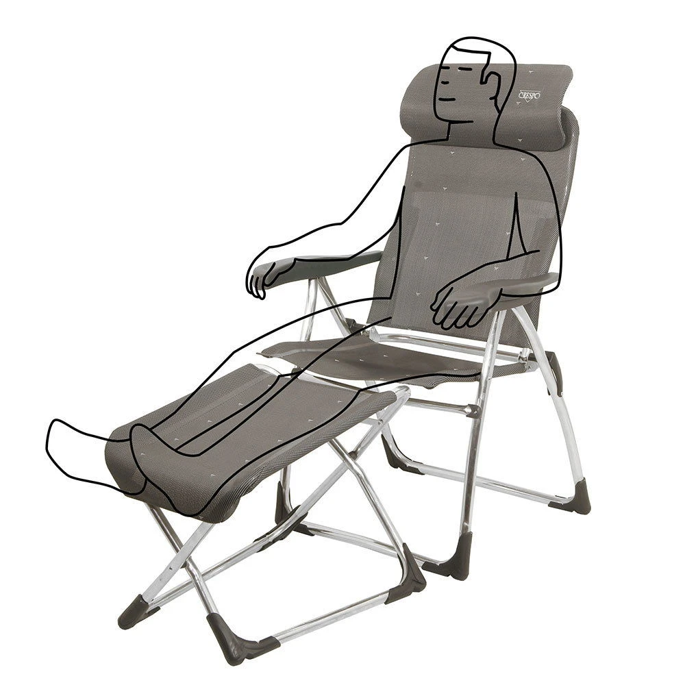 Crespo Hocker/Beinauflage Compact Klappbar, Silber/anthrazit 5 Crespo Hocker/Beinauflage Compact Klappbar, Silber/anthrazit – Bild 3