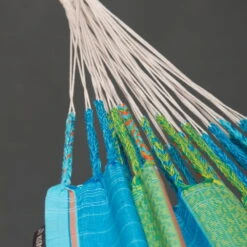 LA SIESTA Kingsize Familien-Hängematte Flora Curacao, Aus Bio-Baumwolle -Gartentopf Geschäft 3940200267 Kingsize Haengematte Flora curacao BioBaumwolle 03 47135