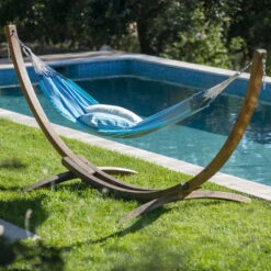 Gartentopf Geschäft -Gartentopf Geschäft 3940200337 Doppel Haengematte Modesta Azure Bio Baumwolle 2 106110