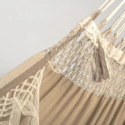 LA SIESTA Kingsize Hängematte 'Bossanova', Muscade -Gartentopf Geschäft 3940200350 Kingsize Haengematte Bossanova Muscade Bio Baumwolle 5 106165