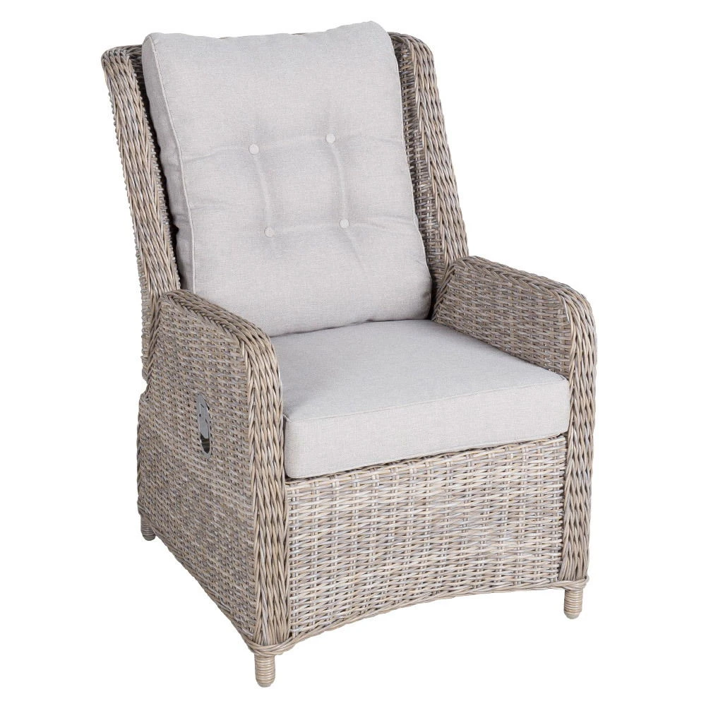 Kölle Geflecht-Sessel 'Heidelberg' Rattanbraun, Verstellbar, Inkl. Auflage 5 Kölle Geflecht-Sessel 'Heidelberg' Rattanbraun, Verstellbar, Inkl. Auflage – Bild 3