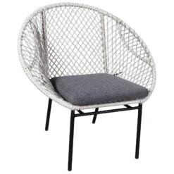 Sitzmöbelgruppe 'Nairobi' Inkl. Auflagen, 4-teilig, Grau -Gartentopf Geschäft 3950101014 Alu Geflechtgruppe Nairobi 4tlg grau inkl Kissen 12 86026