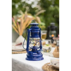 Feuerhand Sturmlaterne 'Baby Special 267', Blau, 26,5 X 13,5 X 15 Cm -Gartentopf Geschäft 3990100190 feuerhand sturmlaterne 2 121588