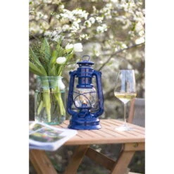 Feuerhand Sturmlaterne 'Baby Special 267', Blau, 26,5 X 13,5 X 15 Cm -Gartentopf Geschäft 3990100190 feuerhand sturmlaterne 3 121587