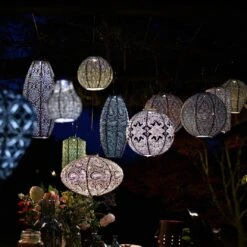 Solarlaterne 'Round 30', Helltaupe, Ø 30 X 29 Cm -Gartentopf Geschäft 72462 lumiz EB8 3348 123926 9