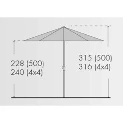 Doppler Sonnenschirm 'Telestar', Ohne Volant, Ø 500 Cm -Gartentopf Geschäft Sonnenschirm Telestar 500 abmessung 67468