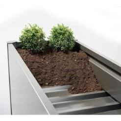 Biohort Pflanzbeet "Belvedere", Verzinktes Stahlblech, Zeitloses Design, Einlegeboden -Gartentopf Geschäft pflanzbeet belvedere zwischenboden dunkelgrau metallic 65057